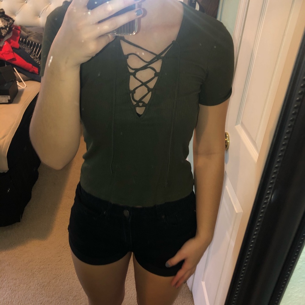 medium forever 21 lace up top